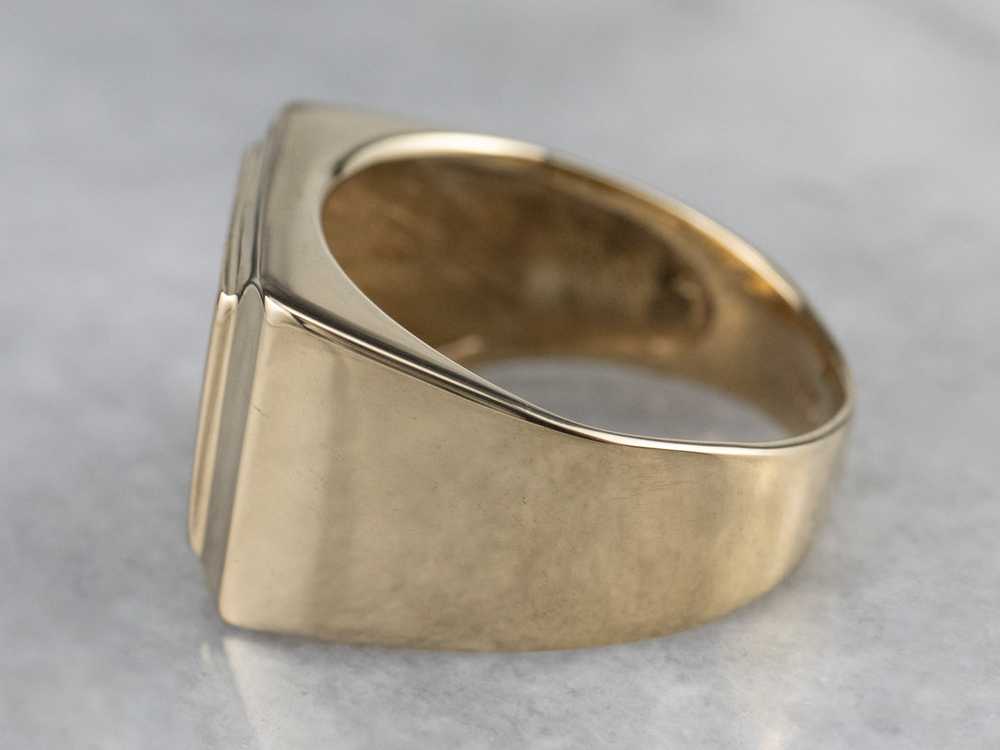 Vintage 14K Gold Signet Ring - image 4