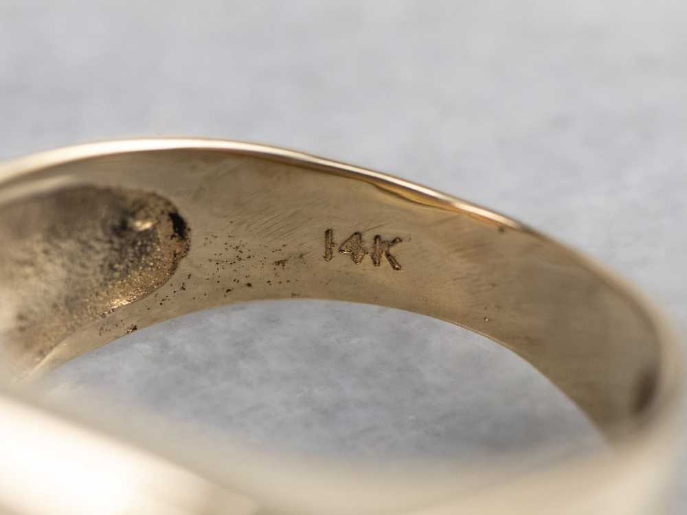 Vintage 14K Gold Signet Ring - image 5