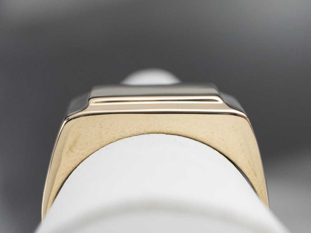Vintage 14K Gold Signet Ring - image 7