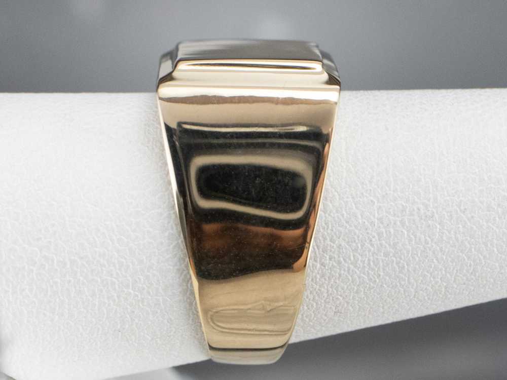 Vintage 14K Gold Signet Ring - image 8