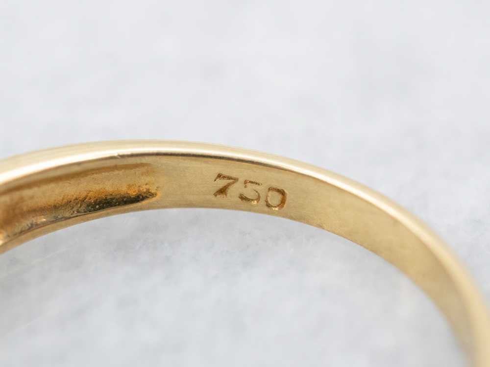 18K Gold Three Stone Diamond Band - image 2