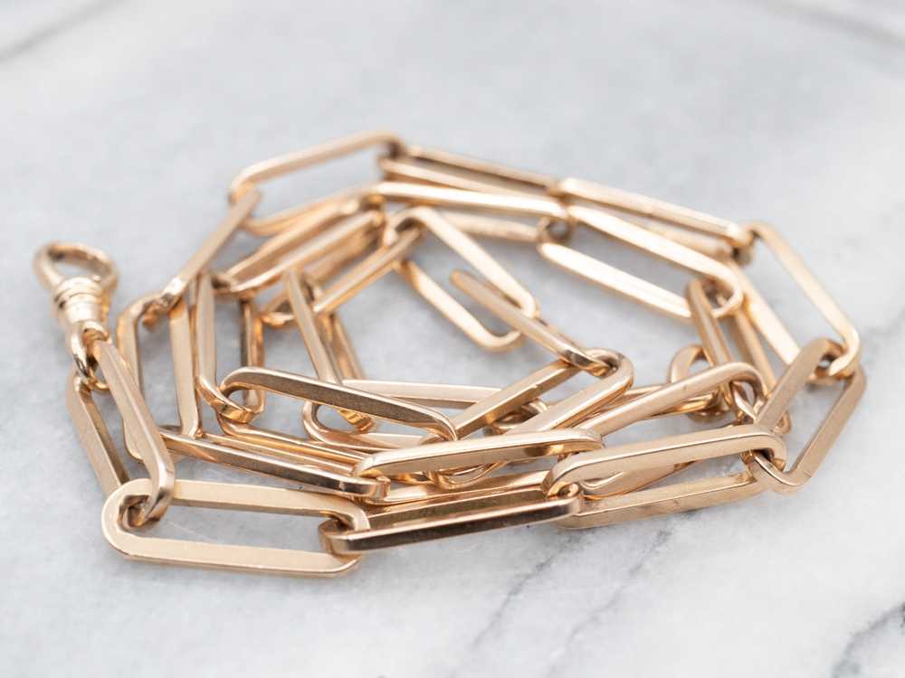 Vintage Gold Paperclip Chain - image 1