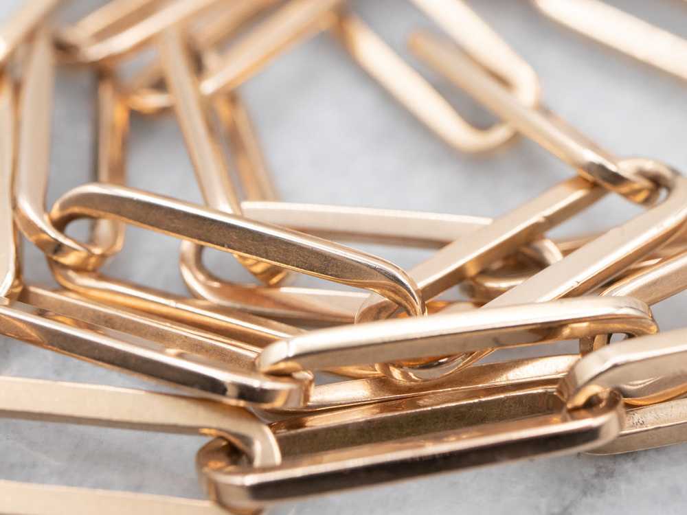 Vintage Gold Paperclip Chain - image 2