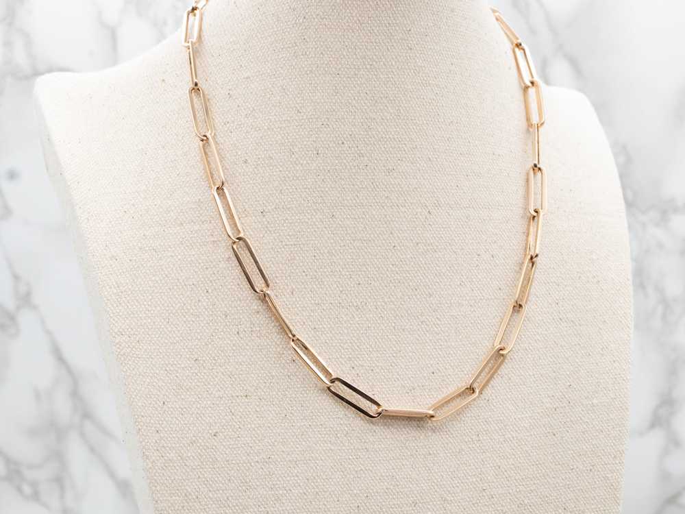 Vintage Gold Paperclip Chain - image 5