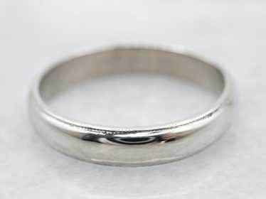 Vintage Milgrain Edged White Gold Band - image 1