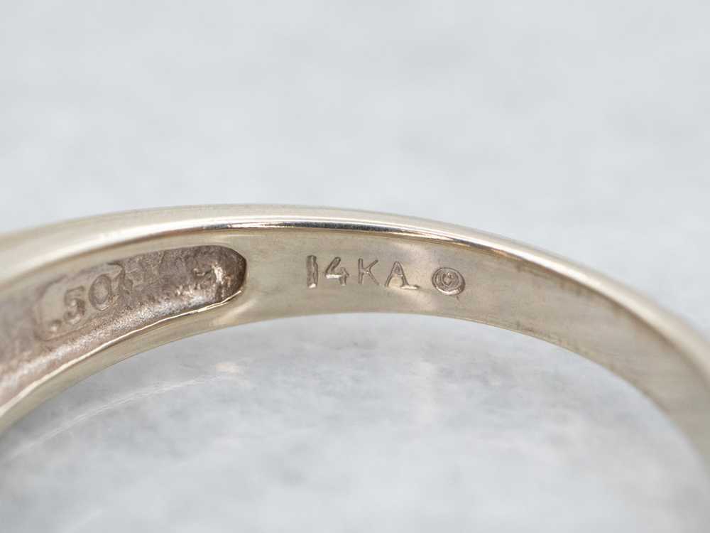 White Gold Channel Set Diamond Band - image 2