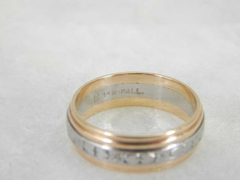 Vintage Forget Me Not Floral Wedding Band - image 3