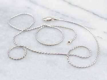 18K White Gold Mini Snake Chain - image 1