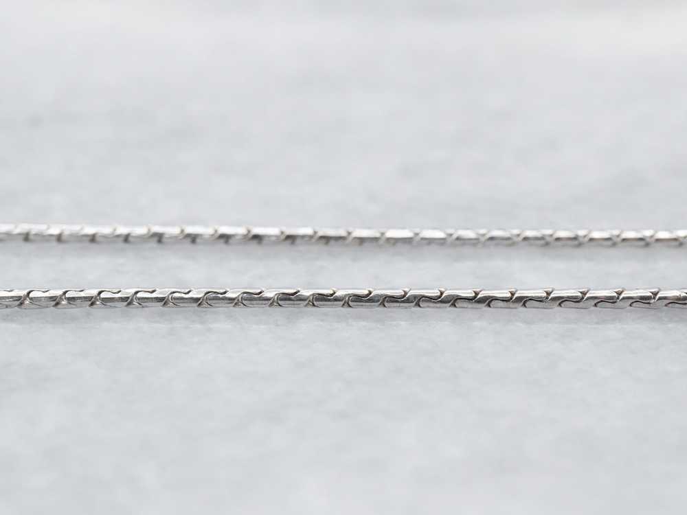 18K White Gold Mini Snake Chain - image 3