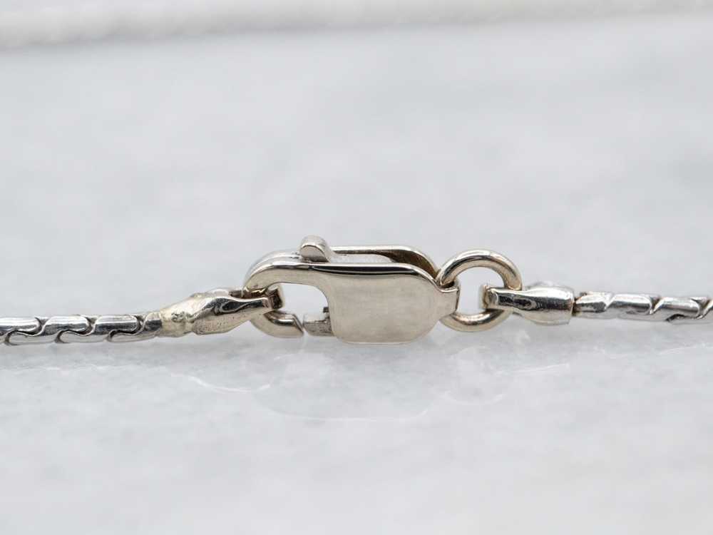 18K White Gold Mini Snake Chain - image 4