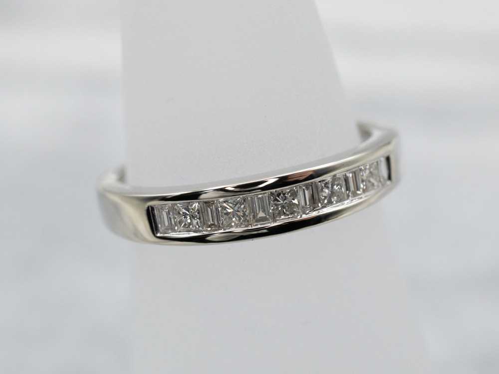 Princess and Baguette Cut Diamond Band - image 3