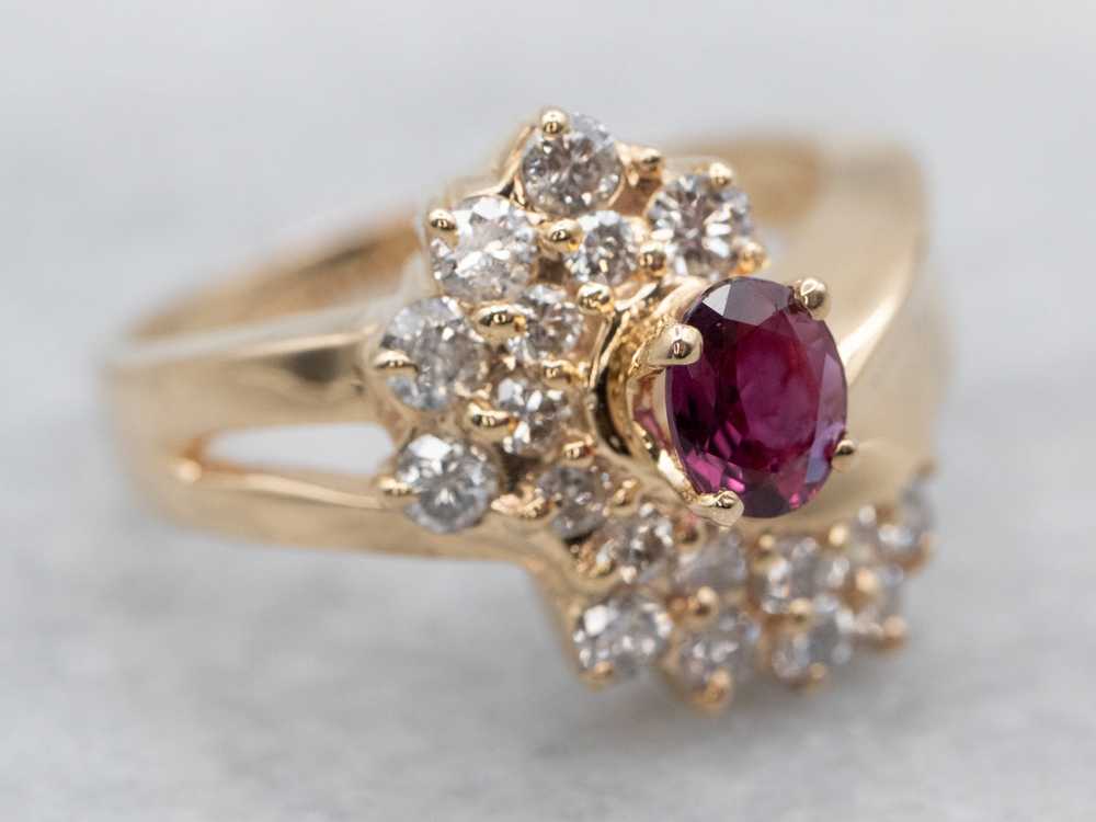 Vintage Ruby and Diamond Ring - image 1