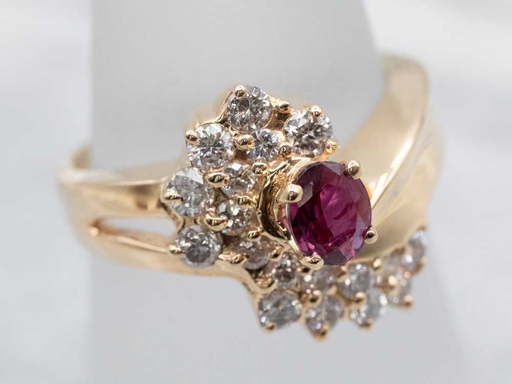 Vintage Ruby and Diamond Ring - image 3