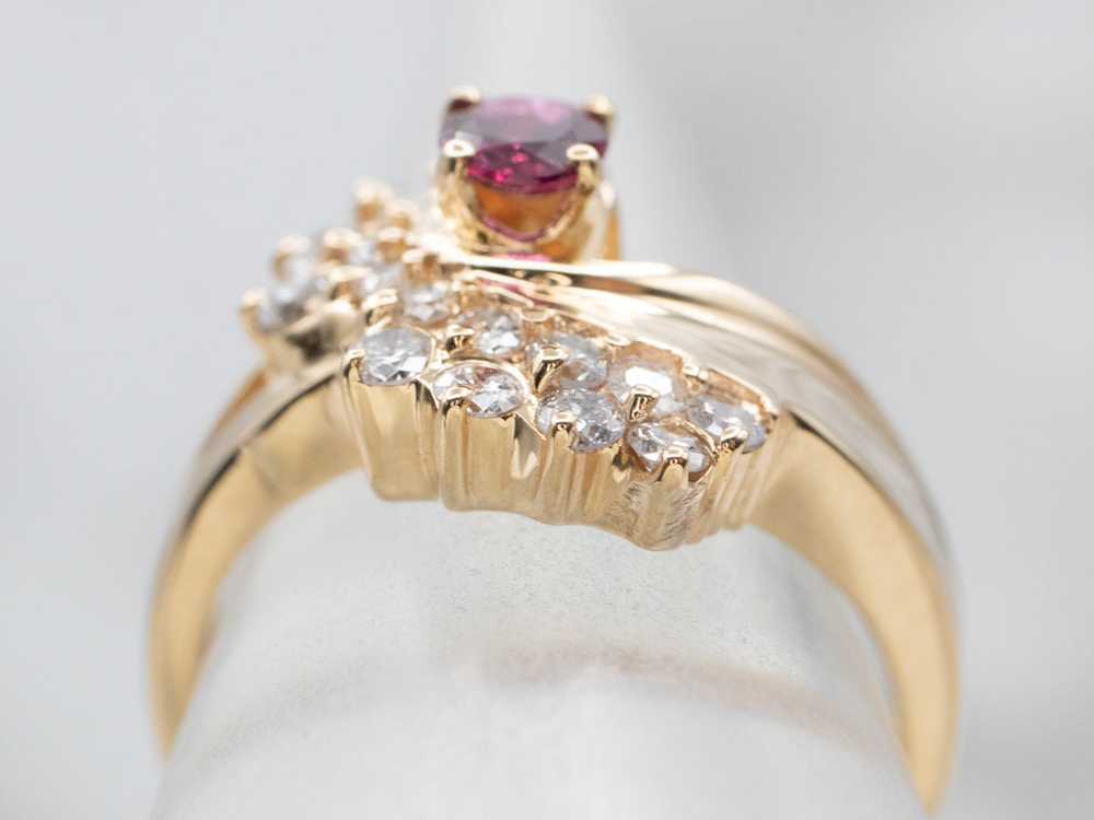 Vintage Ruby and Diamond Ring - image 4