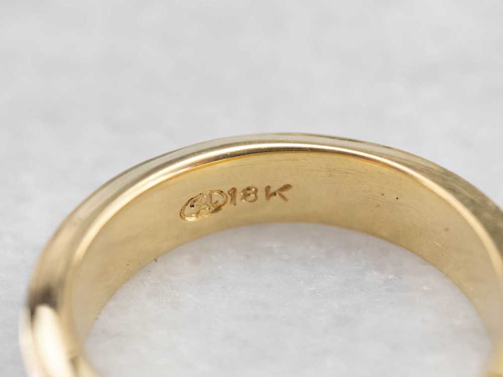 Diamond Encrusted 18K Gold Wedding Band - image 6