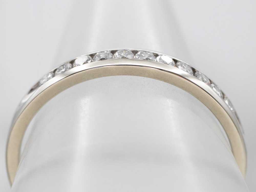 Sleek Diamond White Gold Band - image 4