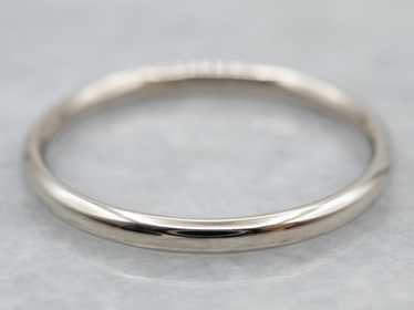 14K White Gold Plain Comfort Fit Band - image 1