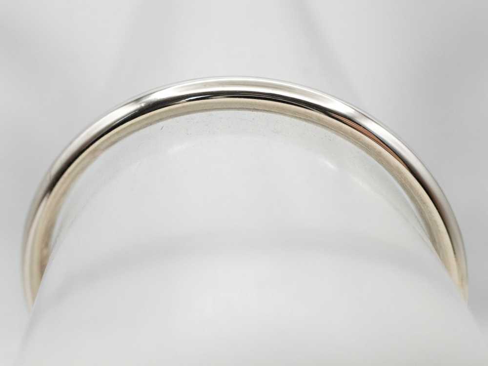 14K White Gold Plain Comfort Fit Band - image 4