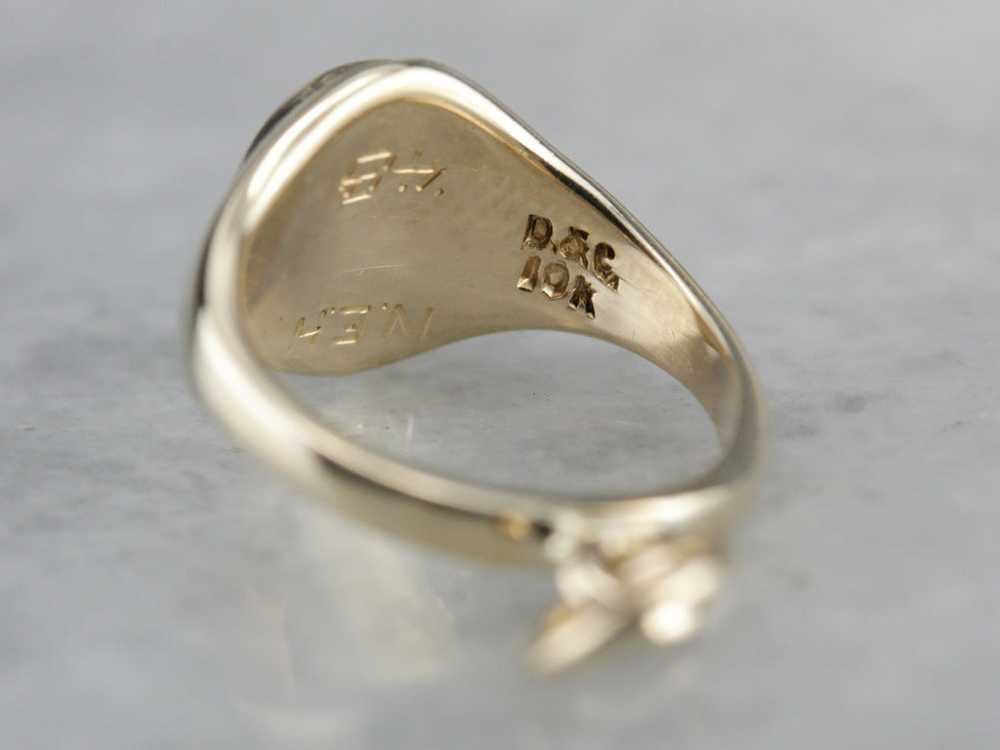 Vintage Gold Signet Ring Charm - image 4