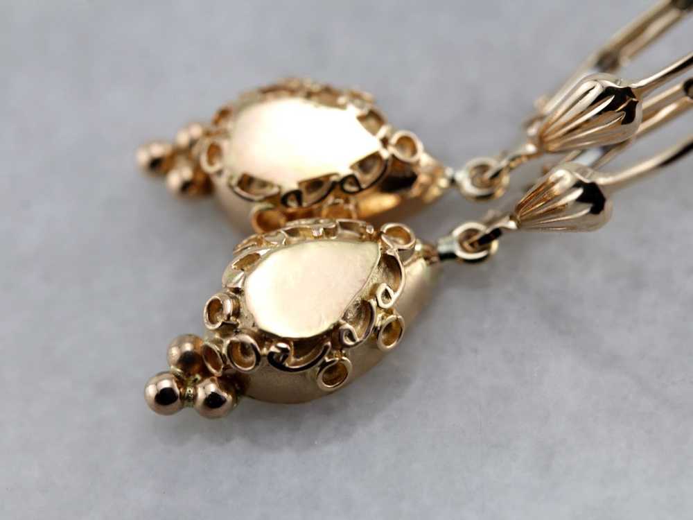 Vintage Etruscan Revival Decorative Drop Earrings - image 1