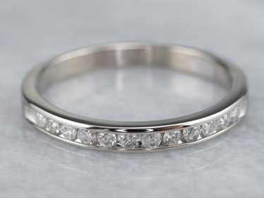 White Gold Channel Set Diamond Band