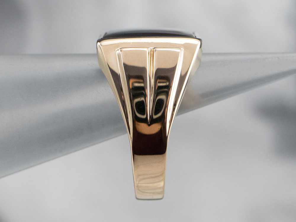 Classic Vintage Black Onyx Statement Ring - image 9