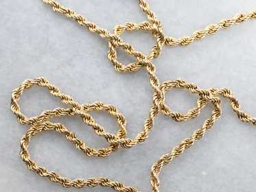 18K Yellow Gold Rope Twist Chain - image 1