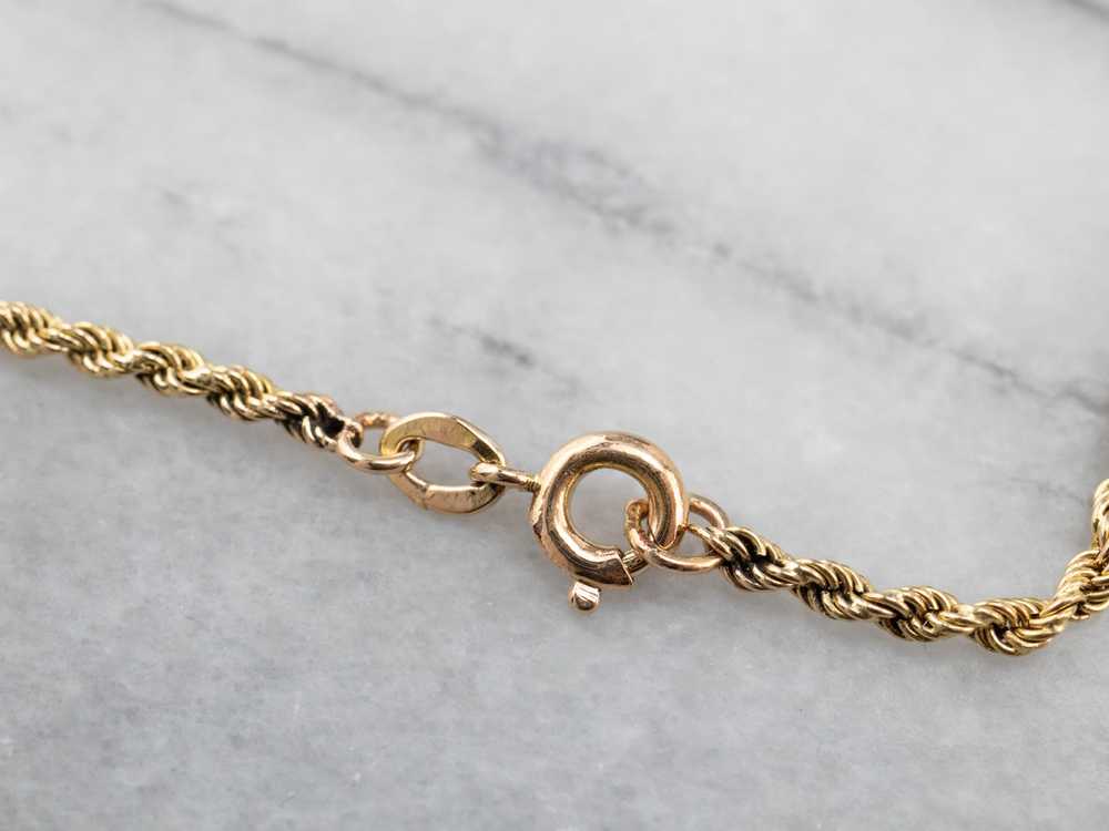 18K Yellow Gold Rope Twist Chain - image 3