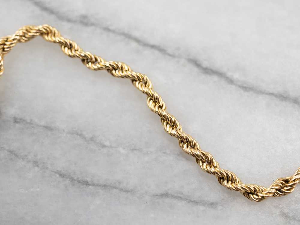 18K Yellow Gold Rope Twist Chain - image 4