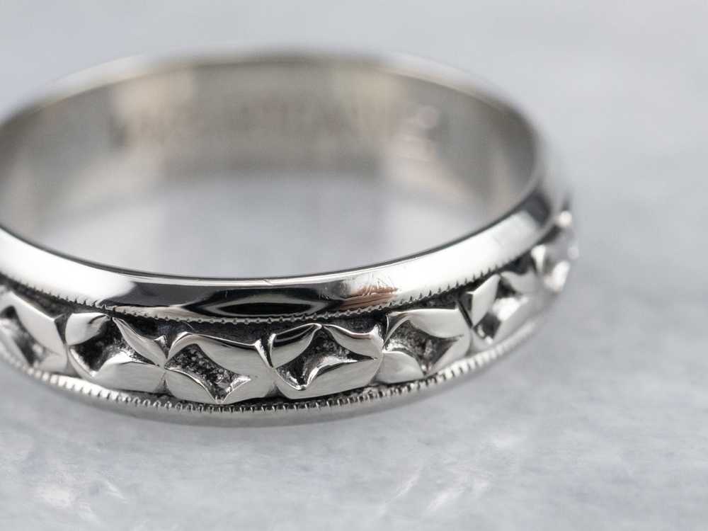 Art Carved Floral Pattern Band - image 4