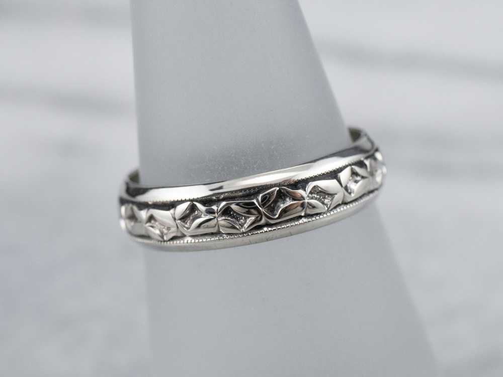 Art Carved Floral Pattern Band - image 7