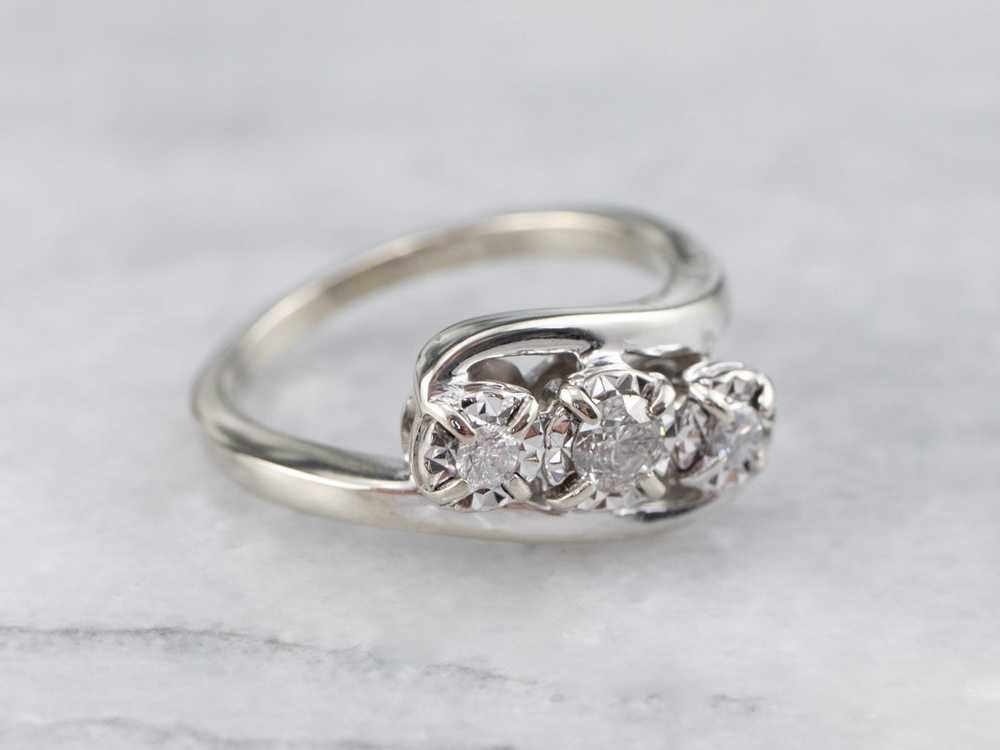 White Gold Diamond Bypass Anniversary or Engageme… - image 3