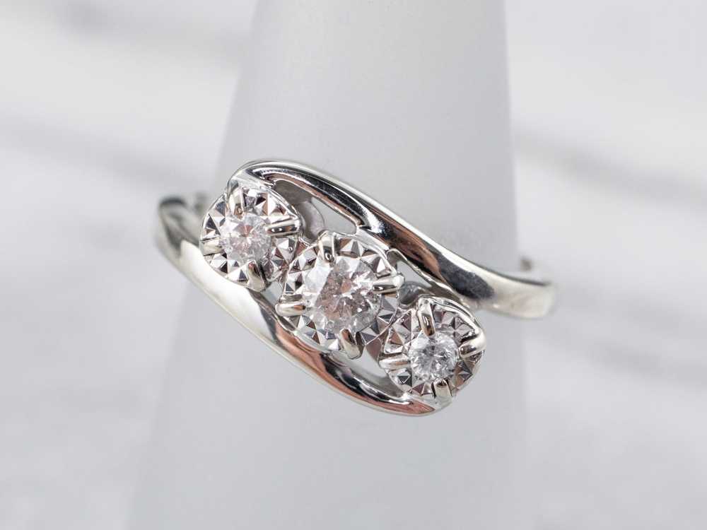 White Gold Diamond Bypass Anniversary or Engageme… - image 7