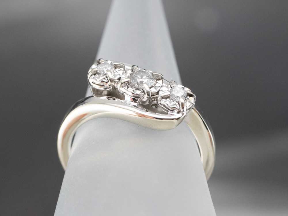 White Gold Diamond Bypass Anniversary or Engageme… - image 8