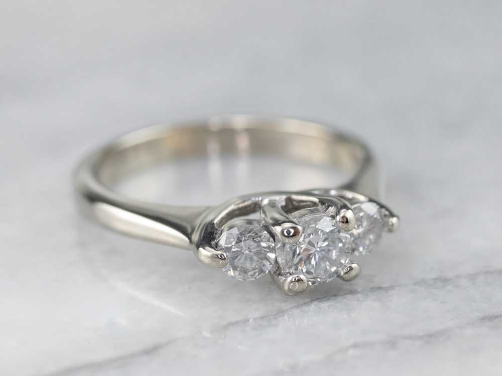 Three Stone Diamond Engagement Ring - image 1