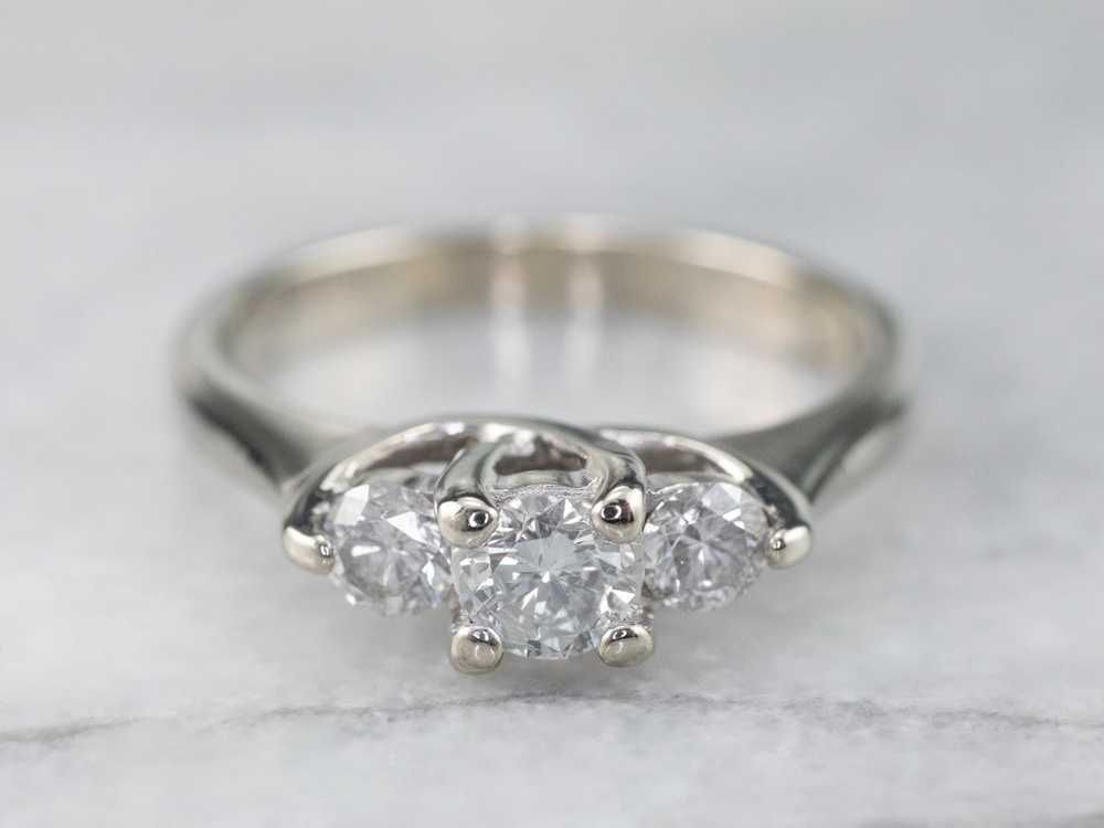 Three Stone Diamond Engagement Ring - image 2