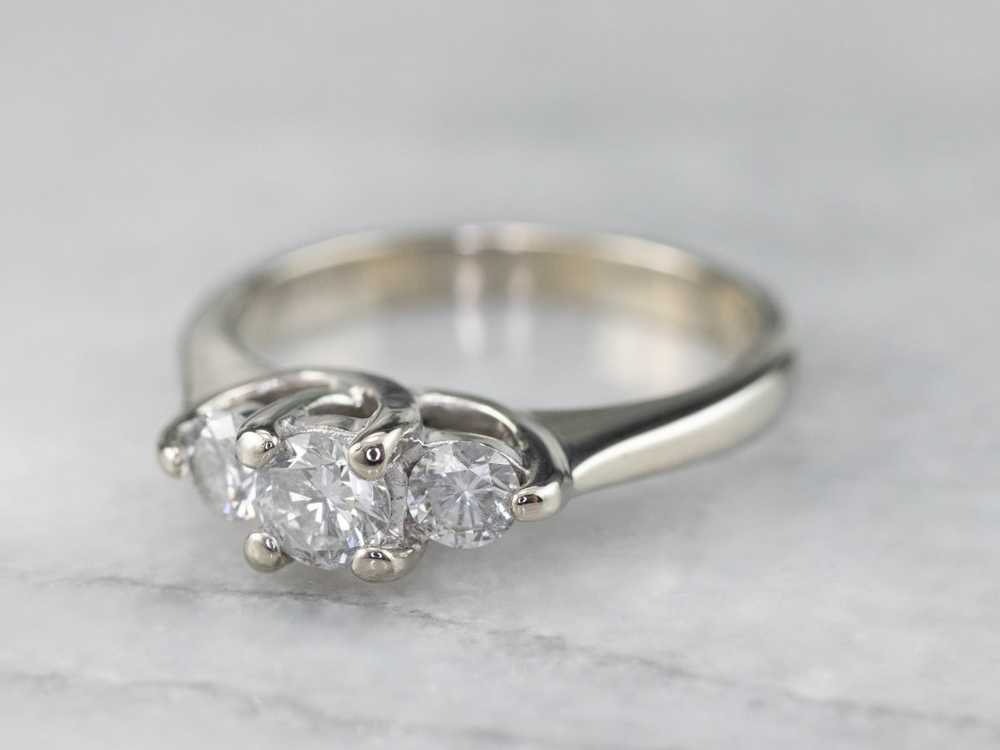 Three Stone Diamond Engagement Ring - image 3