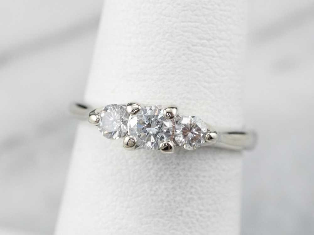 Three Stone Diamond Engagement Ring - image 8