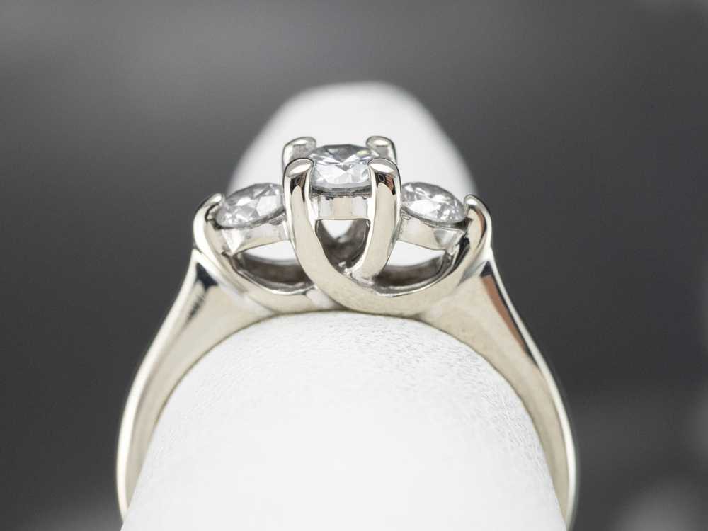 Three Stone Diamond Engagement Ring - image 9