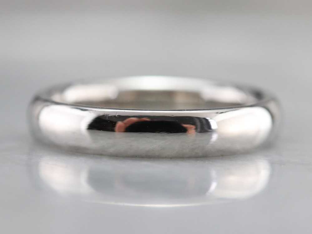 Polished Platinum Wedding Band - image 1