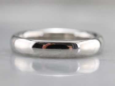 Polished Platinum Wedding Band - image 1