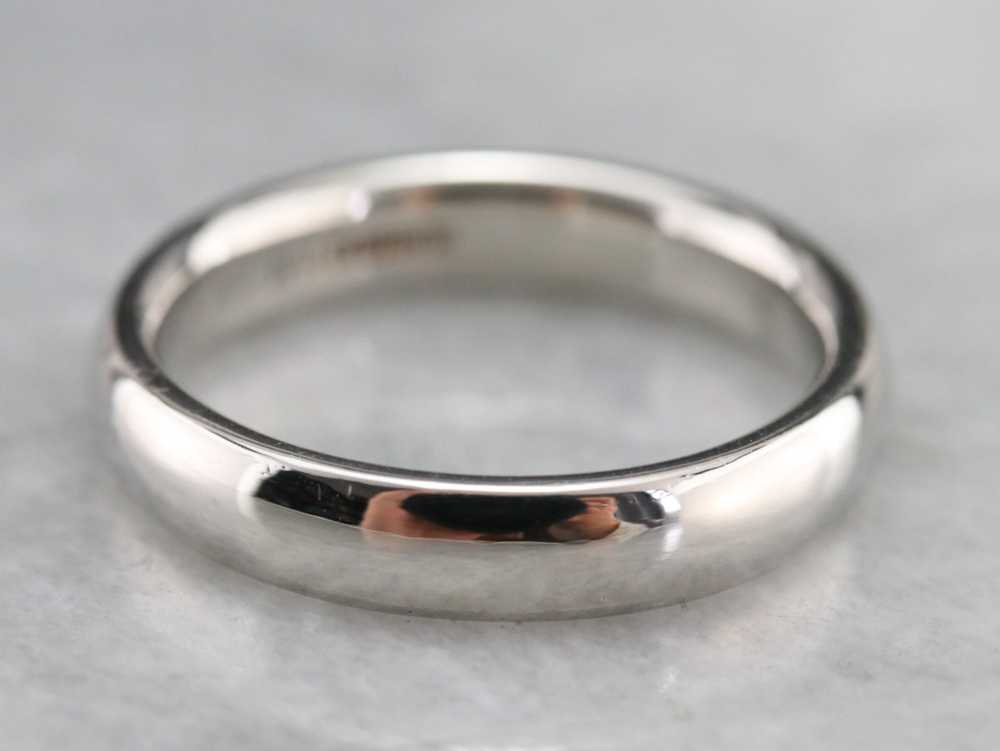 Polished Platinum Wedding Band - image 2