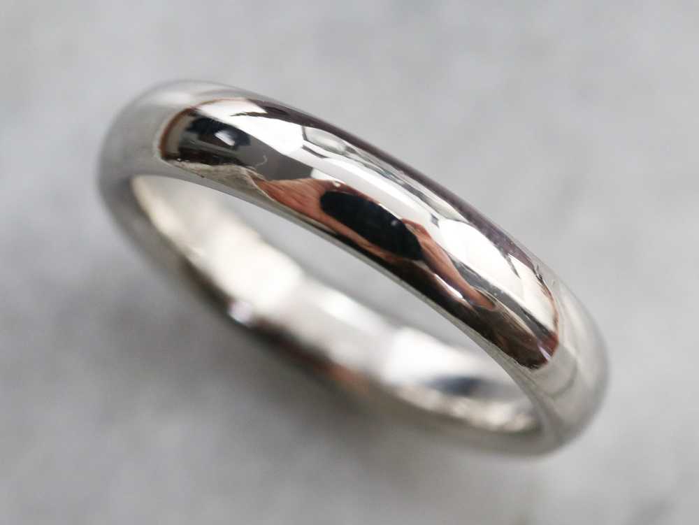 Polished Platinum Wedding Band - image 5