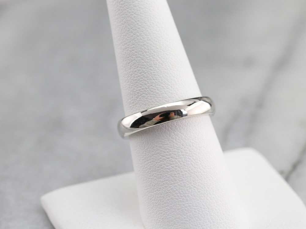 Polished Platinum Wedding Band - image 6