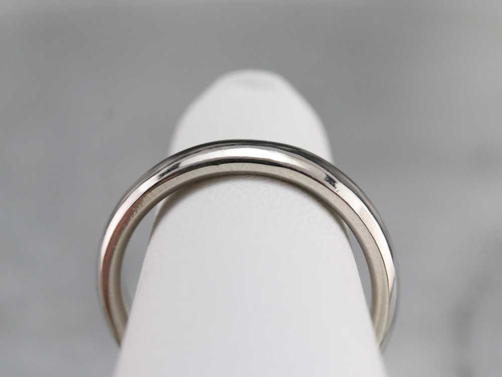 Polished Platinum Wedding Band - image 7