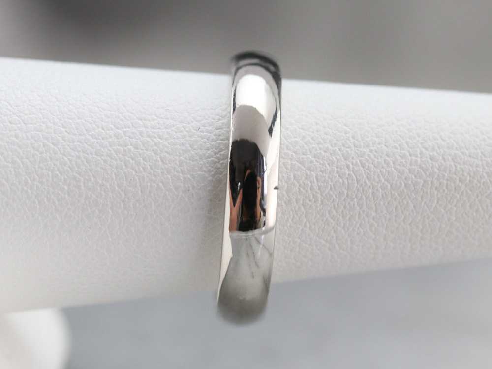 Polished Platinum Wedding Band - image 8