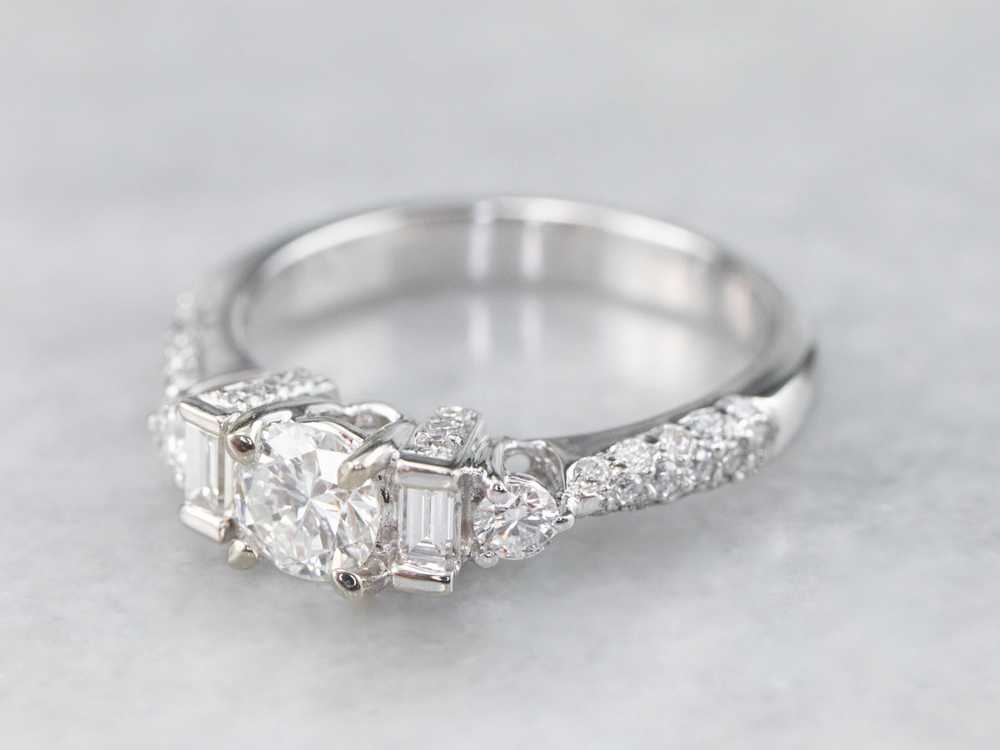 Diamond White Gold Engagement Ring - image 1