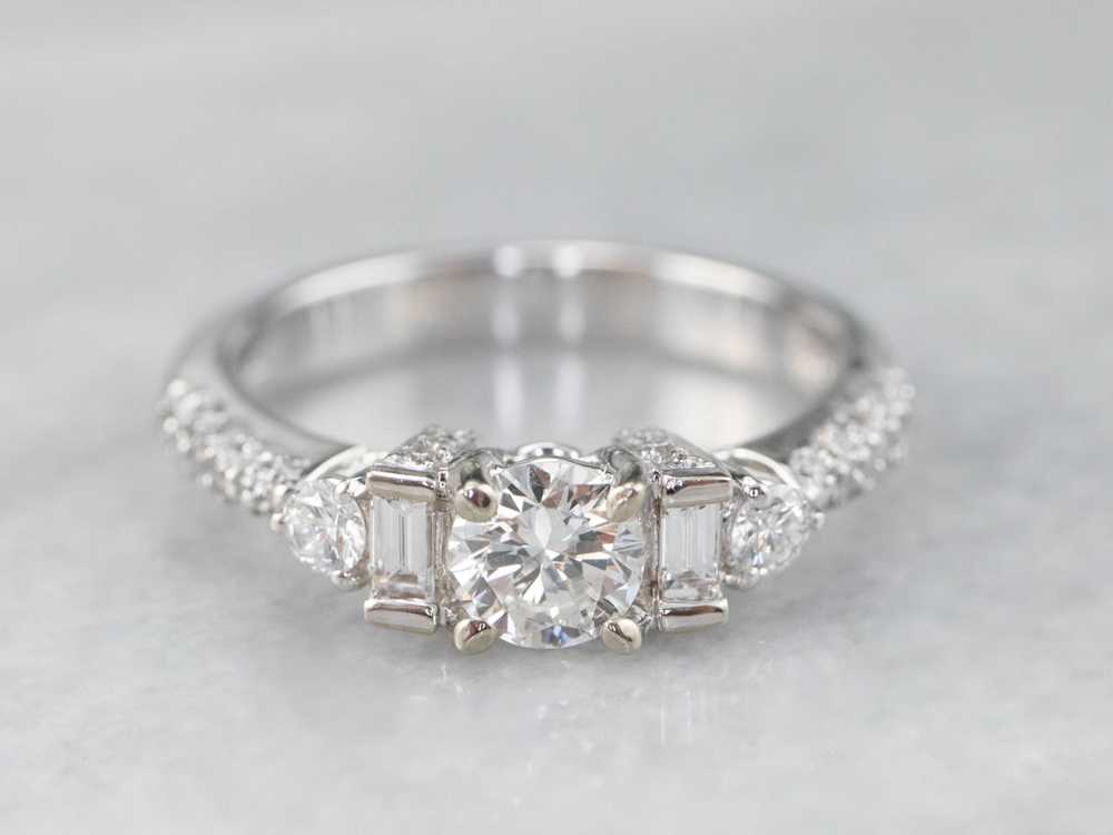 Diamond White Gold Engagement Ring - image 2