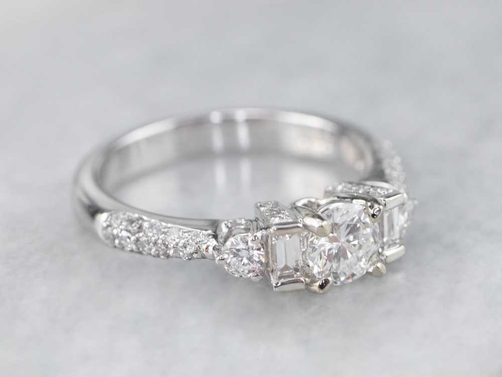 Diamond White Gold Engagement Ring - image 3