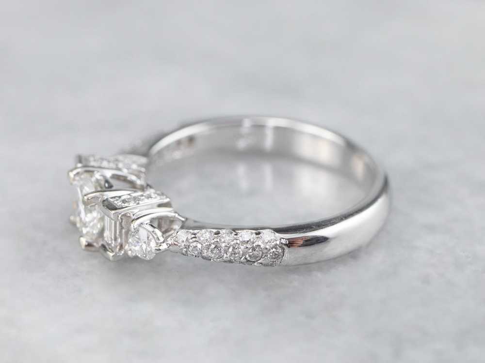 Diamond White Gold Engagement Ring - image 4